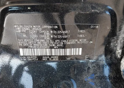 2018 Toyota Rav4 Hybrid Xle from USA, damaged, VIN JTMRJREV3JD203410